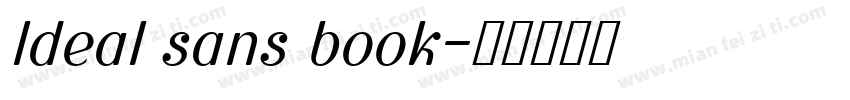 ldeal sans book字体转换